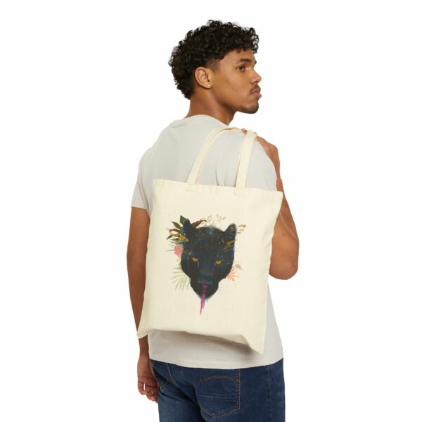 Panther Protector Cotton Canvas Tote Bag - Image 3