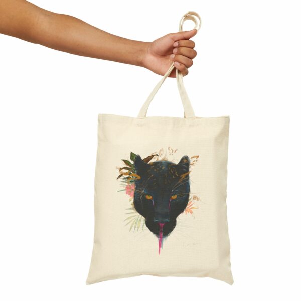 Panther Protector Cotton Canvas Tote Bag - Image 5