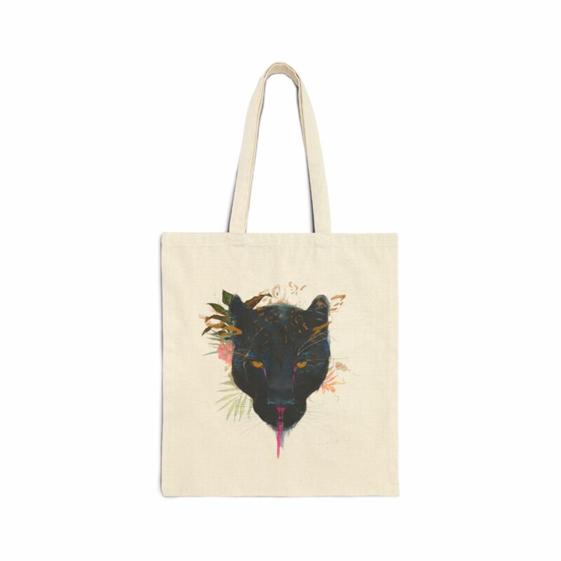 Panther Protector Cotton Canvas Tote Bag